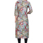 Multicolour Digital Print Straight Kurti Muslin