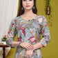 Multicolour Digital Print Straight Kurti Muslin