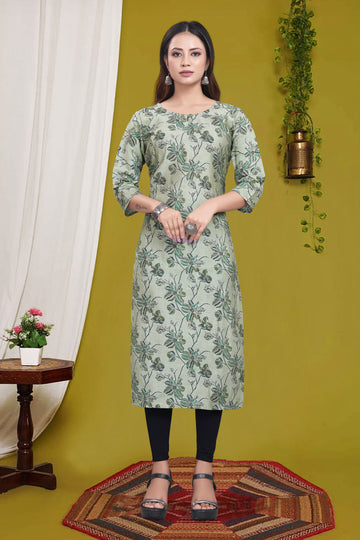 Mahendi Straight Kurti Muslin