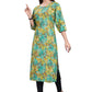 Parrot Green Kurti - Muslin