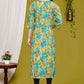 Parrot Green Kurti - Muslin