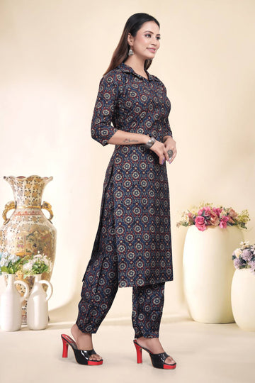 Black Pathani Set Muslin