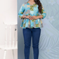 Blue Angrakha Top