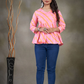 Angrakha Style Cotton Pink Top