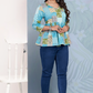 Blue Angrakha Top