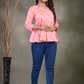 Angrakha Style Cotton Pink Top