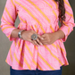 Angrakha Style Cotton Pink Top