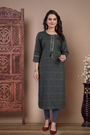 Batik Printed Black Kurti