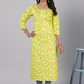 Neon Green Straight Kurti