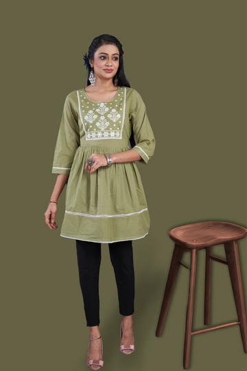 Pista Color Embroidered Tunic