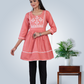 Pink Color Embroidered Tunic