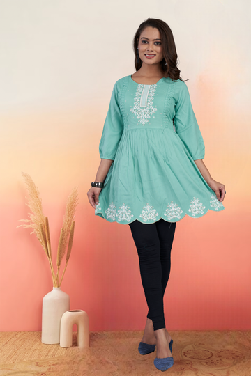 Pista Embroidery Plain Tunic