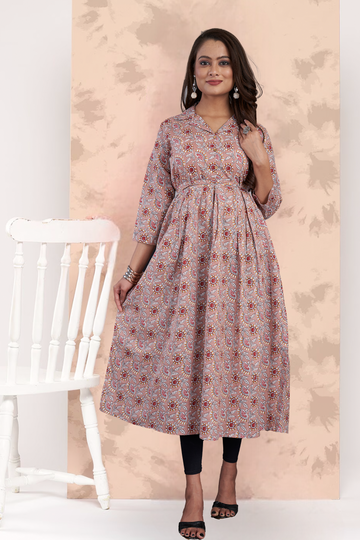 Peach Anarkali Kurta