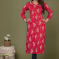 Pink Strainght Kurti