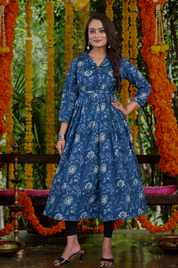 Blue Anarkali Kurta