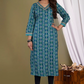 Bandhani Printed Green, Blue Kurti