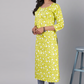 Neon Green Straight Kurti