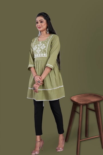 Pista Color Embroidered Tunic