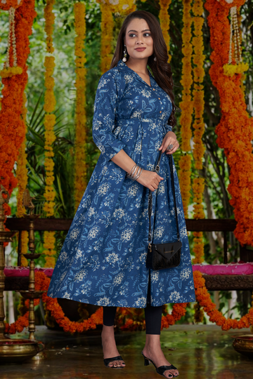 Blue Anarkali Kurta