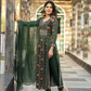 Bottle Green Color Kurta with Pant and Dupatta