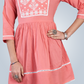 Pink Color Embroidered Tunic