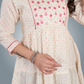 Cream Color Embroidery Dress