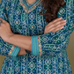 Bandhani Printed Green, Blue Kurti