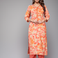 Orange Muslin 2 Pc